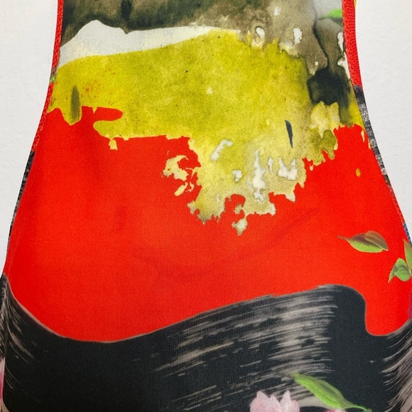 Milly Watercolor Print Sleeveless Mini Dress Size 6 - Picture 11 of 13